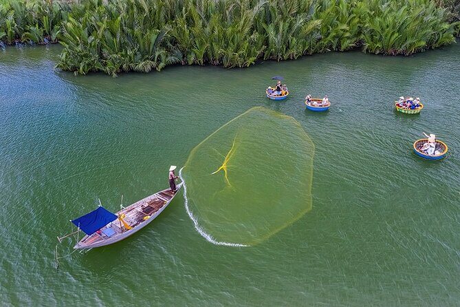 Basket Boat in Hoi An( visit water coconut forest,Crab fishing ) - The Basket Boat Ride: Spinning, Paddling, And Those Photo Stops