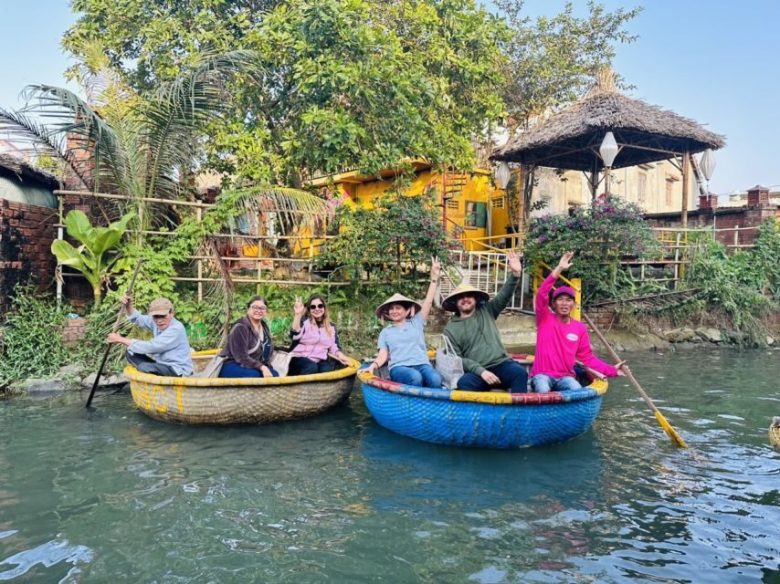 Experience Bamboo Basket Boat on Coconut village w Locals - Conical Hats, Thu Bon River Paddling, and the Bay Mau Coconut Forest Entrance