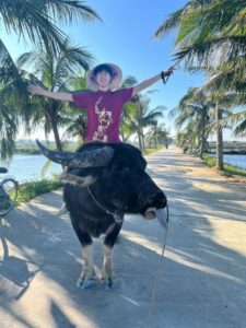 Funny day cycling, Buffalo riding and Basket boat - The Traditional Village Pass-By: Short, But It Sets the Mood