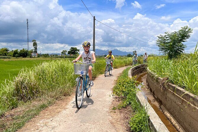 HOI AN Biking Vegetable Village, Basket Boat, Coconut Forest - Cycling past shrimp farms, rice paddies, and buffalo herds