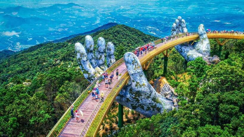 Hoi An/Da Nang: Golden Bridge , My Son Sanctuary & Marble Mt - Ba Na Hills and the Golden Bridge: giant hands, cloud-level drama