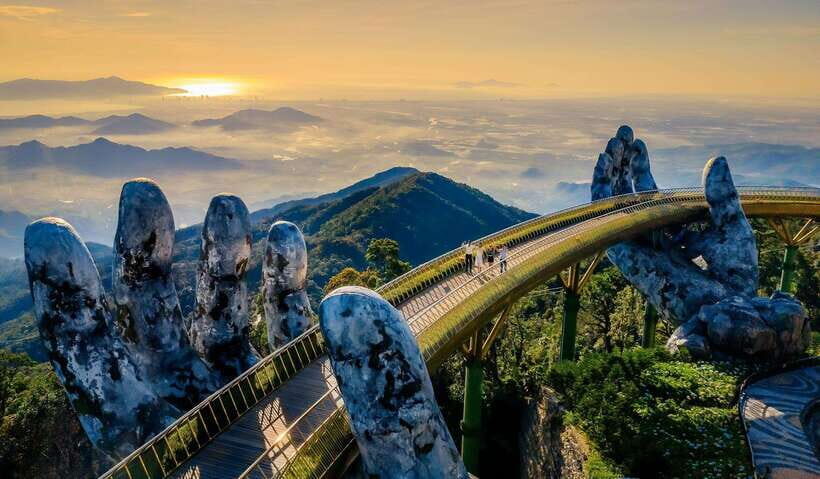 Hoi An/Da Nang: My Son Sanctuary - Golden Bridge by Car - Marble Mountains and Am Phu Cave: Buddha details and Vietnam War echoes