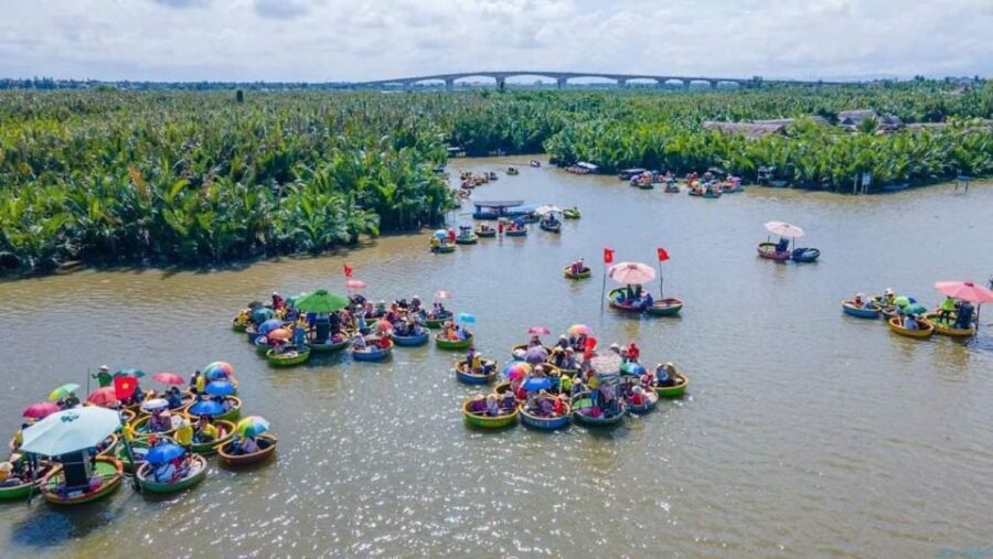 Hoi An : Discover Coconut Village on Basket Boat Ride - The boat race and fishermen boat dance performance