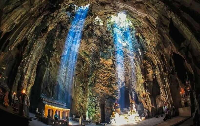 Hoi An: Marble Mountain, Am Phu Cave and Monkey Mountain - Marble Mountains: caves, tunnels, pagodas, and the climb math