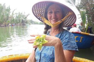 Private Hoi An City tour -Basket Boat Ride in the Coconut forest - Stop 1 at Cua Dai Bridge: Cam Thanh Coconut Village and the basket boat ride