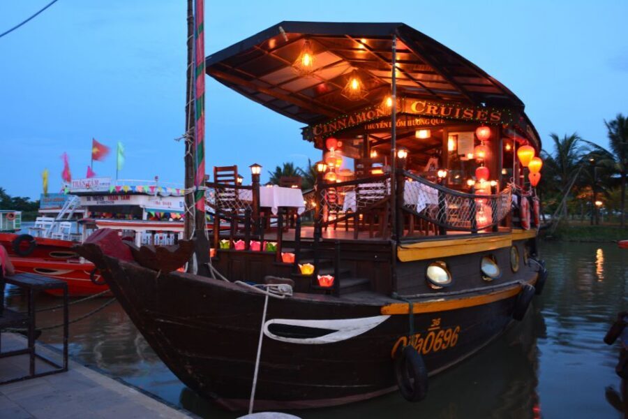 Romantic Sunset Dinner Cruise in Hoi An - Entering the Cruise: Cinnamon Cruises Pier at 16:45